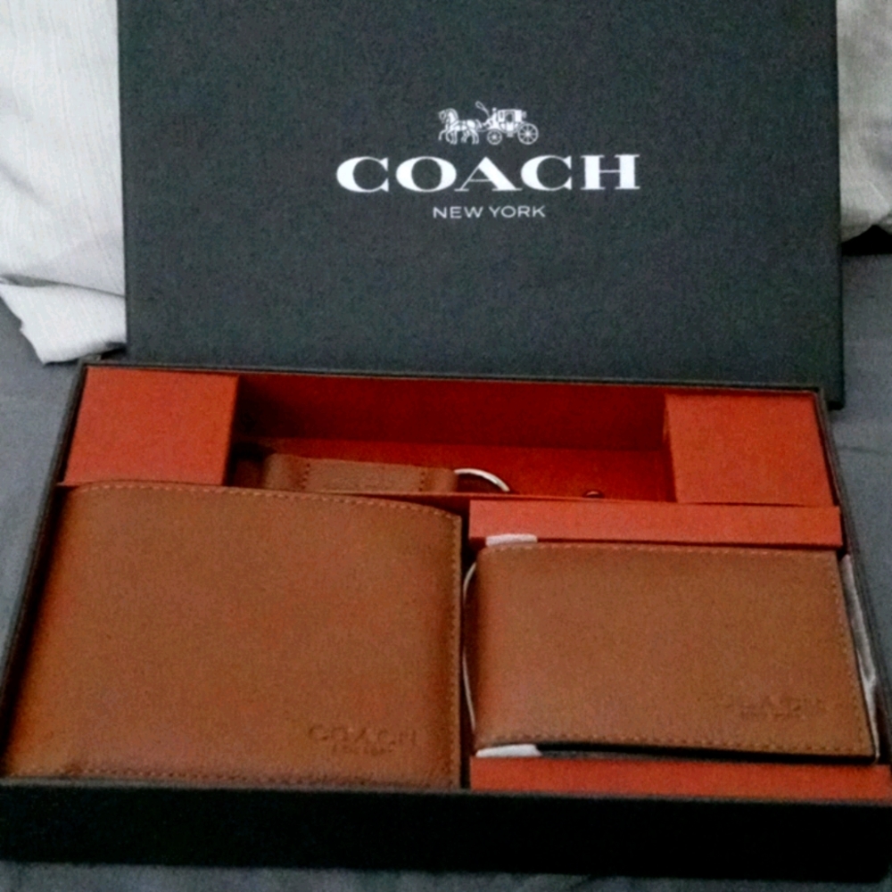 Mens Coach Wallet 3 Piece Gift